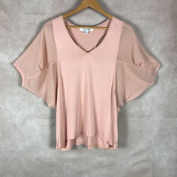 FOREVER 21 Dolman Sleeve V-neck Top, LARGE - Picture 4 of 11